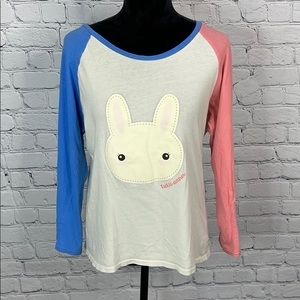 Tutu anna pink/blue sleeve bunny face shir…